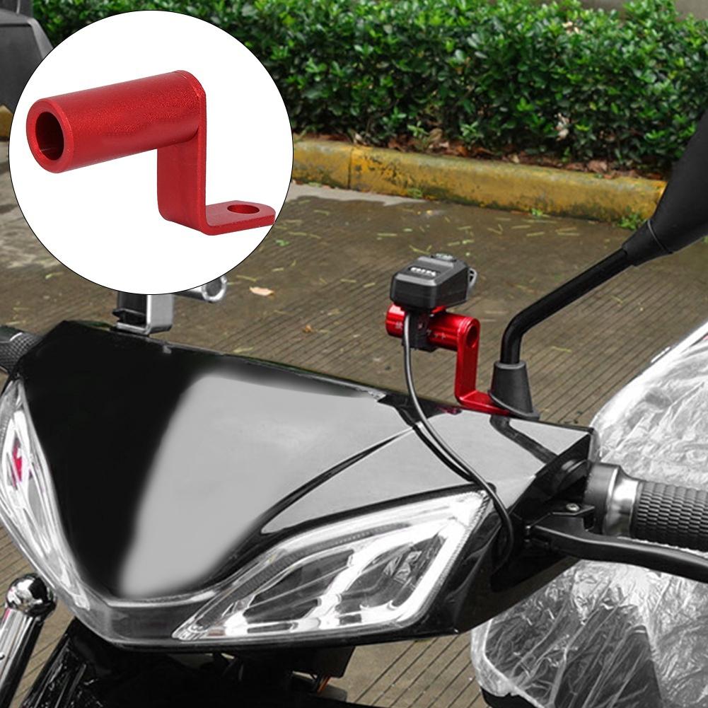 Motorcycle Mirror Bracket Side Rearview Mirror Holder Mount Clamp Bar Phone Holder