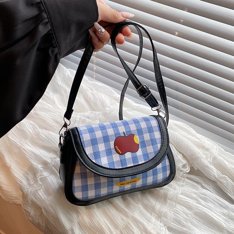 Texture Cartoon Cute Design Sense Hand Carry Small Square Bag Women 2025 New Fashion Casual High Sense Messenger Bag