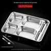 Antibacterial 316 Stainless Steel Divided Meal Plate