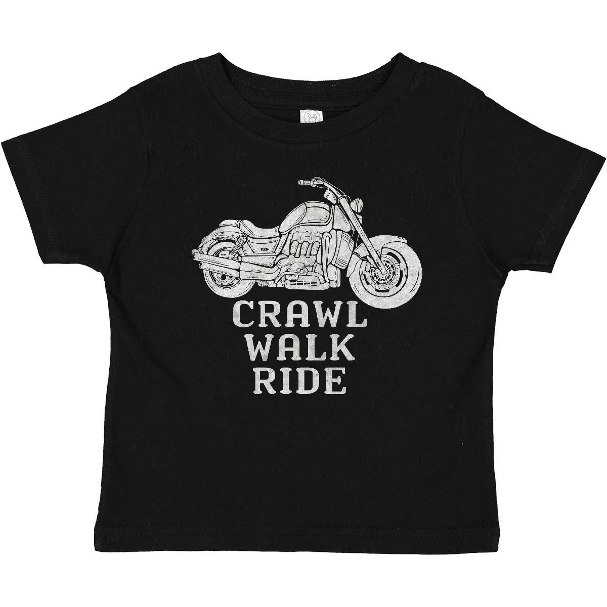 Inktastic Crawl Walk Ride Motorcycle Baby T-Shirt Motorcycles Rider Motorcyclist 160