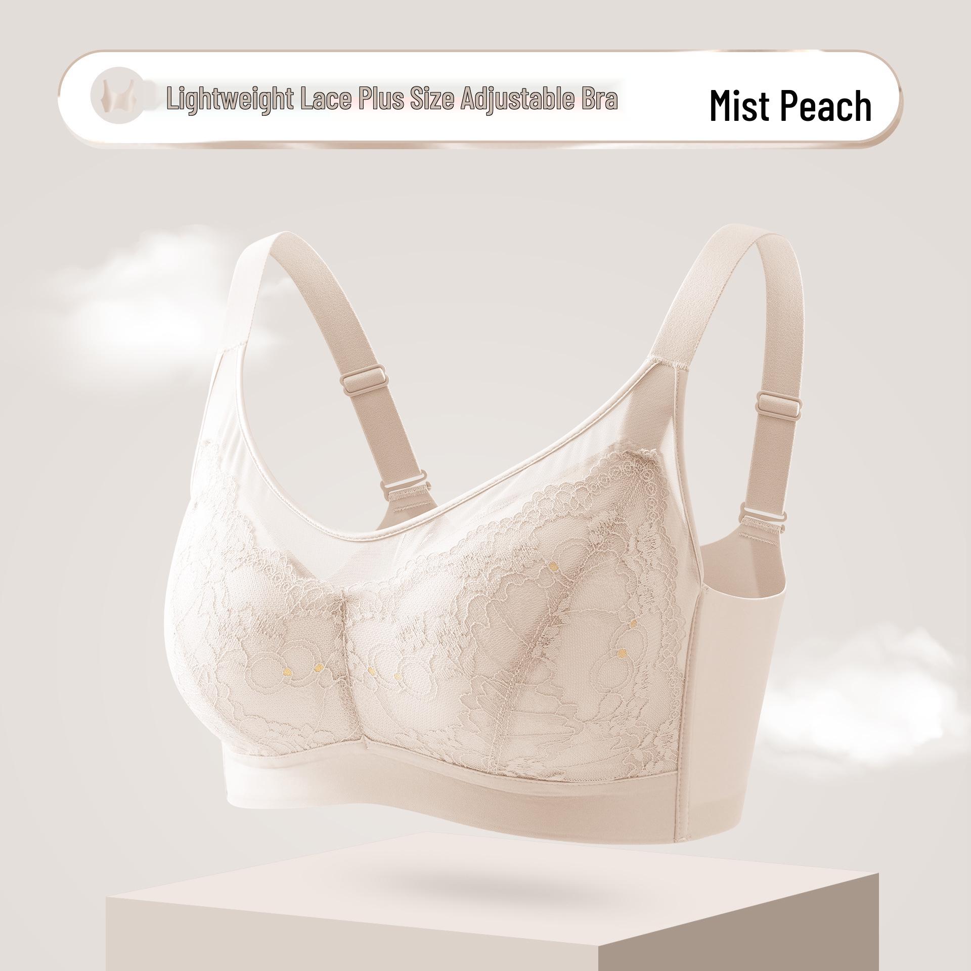 

Бесшовный кружевной бюстгальтер большого размера - Легкий, Прохладный, Не провисающий, Полное покрытие XXL: 40/90BCD