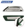 1 Pair 17*4.2cm Plastic Chrome Car SUV Air Flow Fender Side Vent Sticker Decor