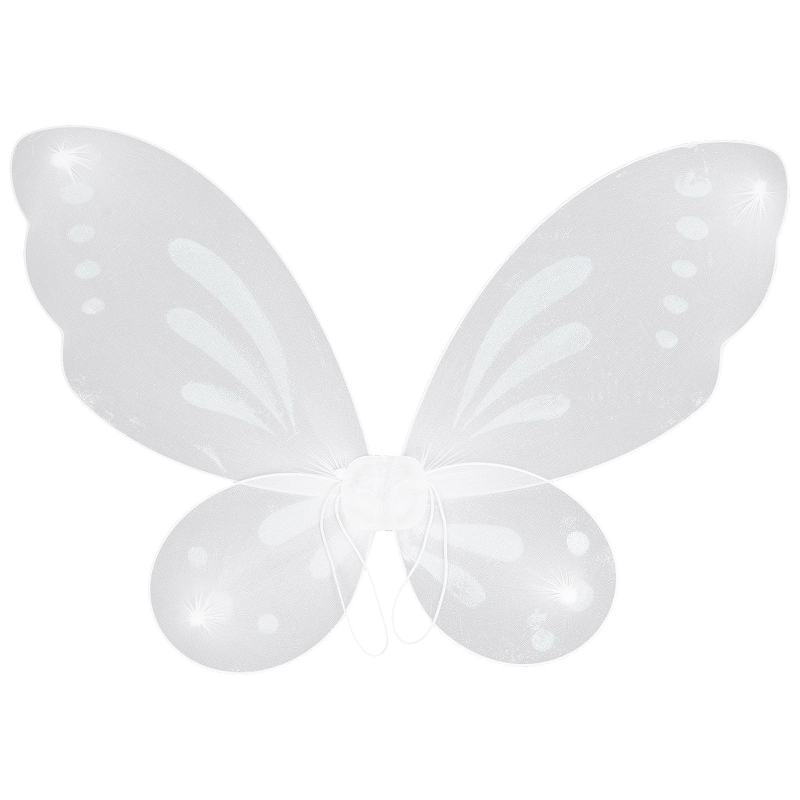 Butterfly Wings Dress Up,Butterfly Fairy Wings Glitter Angel Princess Wings for Kid Girl Halloween Christmas Cosplay One Size белый