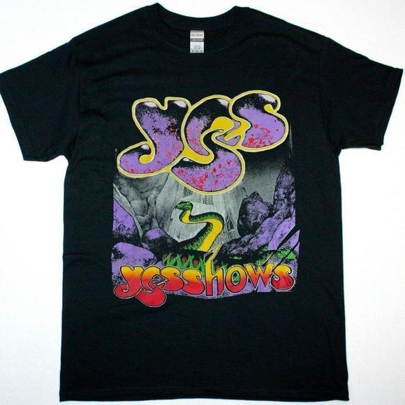 Yes Shows 1991 Tour Band Shirt Basic Black Unisex T shirt Reprint WA3333 XXXL