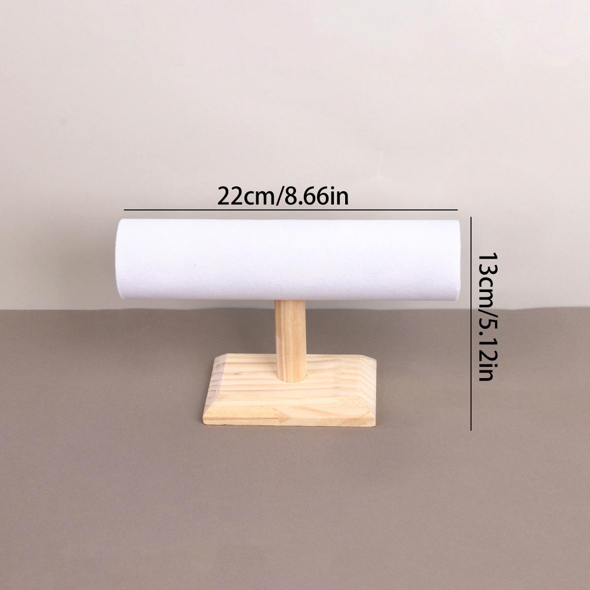 

Wooden T-shaped Jewelry Rack Bracelet Watch Display Rack Bracelet Bangle Anklet Hanging Holder Jewelry Organizer Stand білий