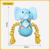 Dog Teething Rope Knot Plush Elephant Toy