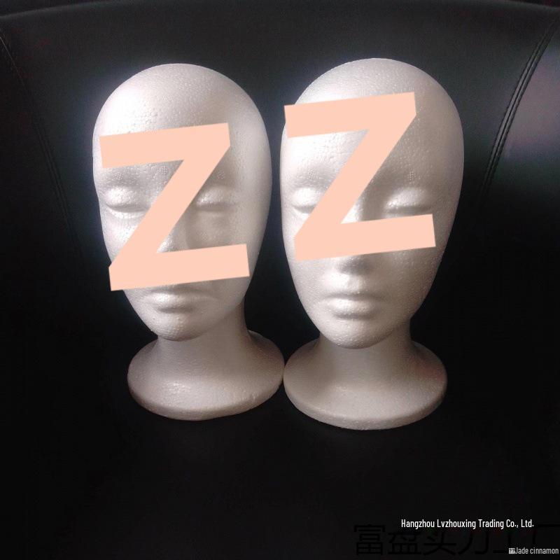 Foam Mannequin Wig Stand for Hair Styling and Trimming