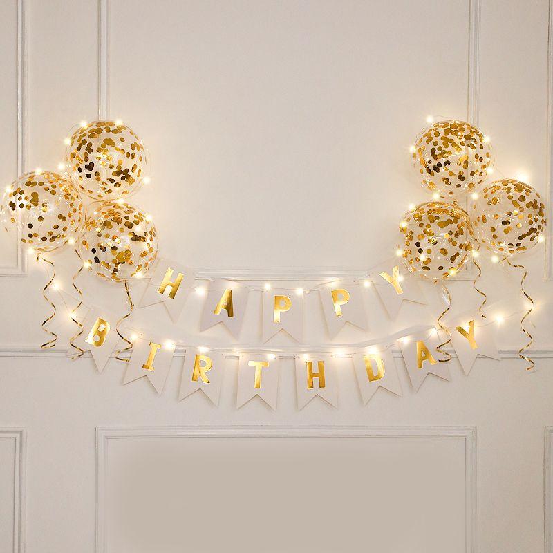 Birthday Banner Decoration, Scene Arrangement, Baby's First Birthday Balloon, Children's Party Background, Happy Birthday