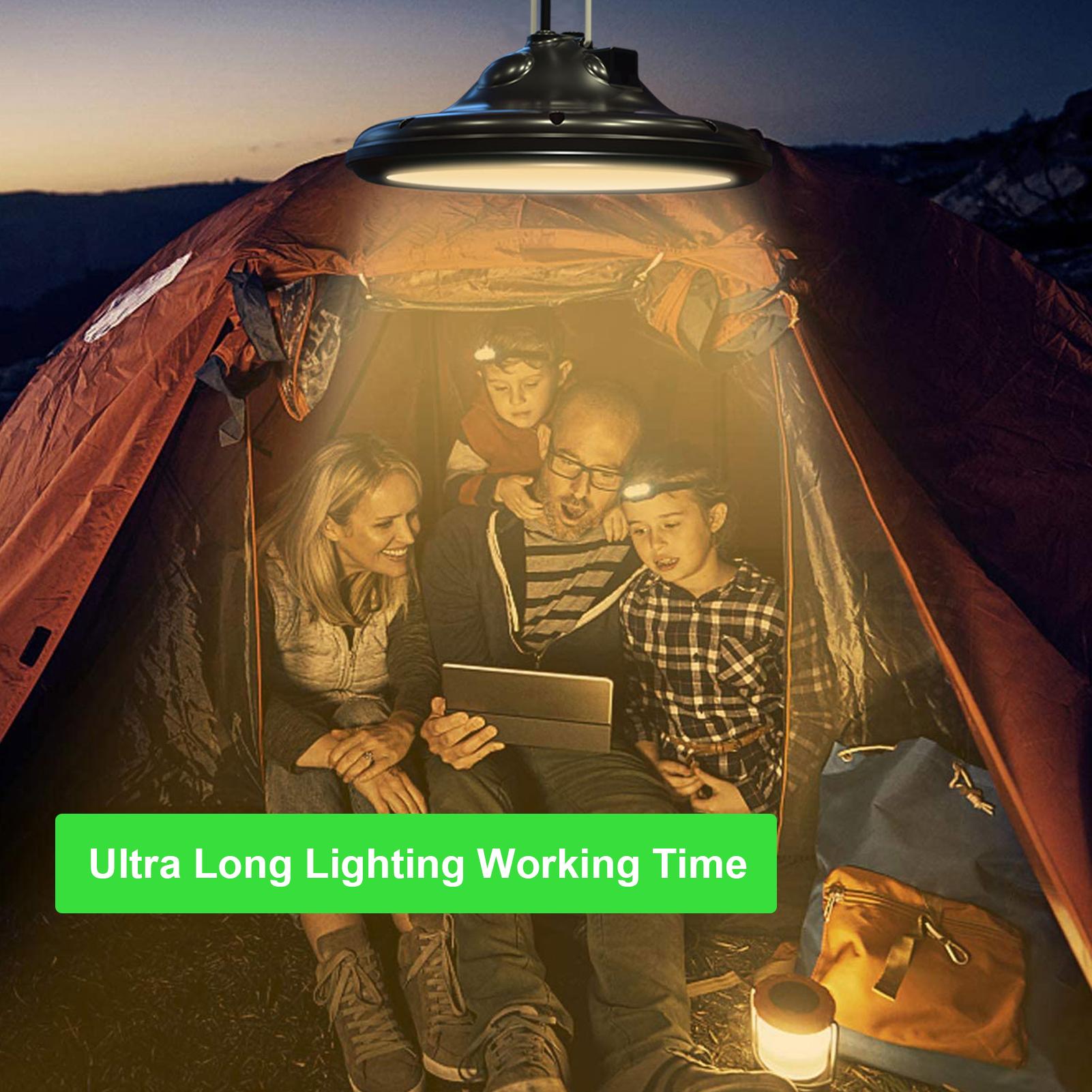 

Neoglint UFO Solar Powered 100 LEDs Pendant Light Hanging Outdoor Lamp with Controller Dual Operated Modes 3 Working type1