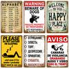 Vintage Bar Metal Signs Bathroom House Living Room Home Retro Wall Decorations Items Luxury Decor Interior Art Posters Tin Signs