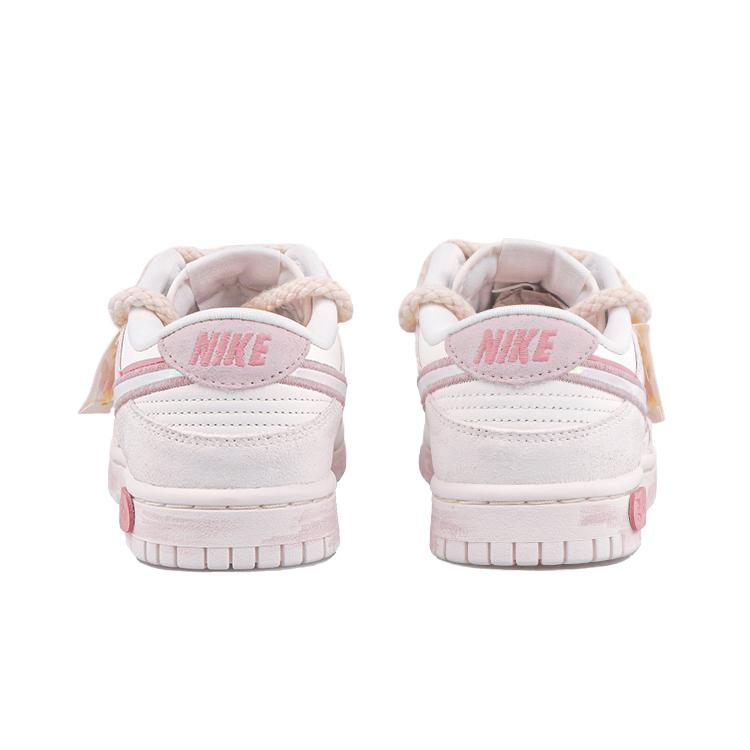 Nike Dunk Impact Resistant, Abrasion Resistant, Breathable Low Top Skateboard Shoes Women's Pink White HF5074-133(Team27-S-BOX)