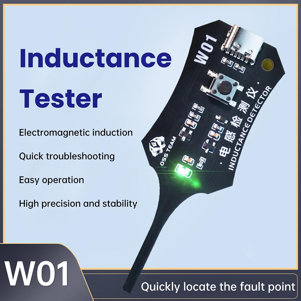 W01 Inductance Detector Tester High Precision Electromagnetic Induction Fault Checker Tools for Phone PCB Motherboard Repair