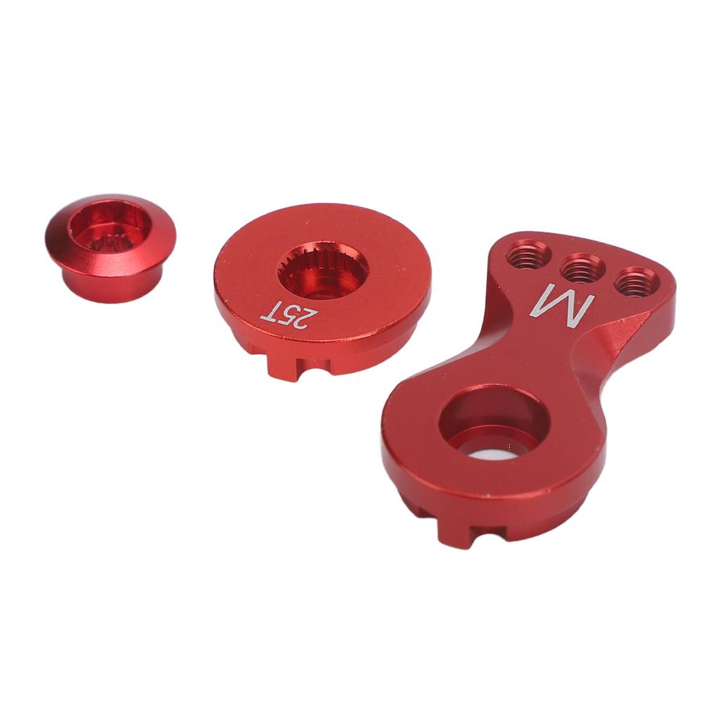 25T Servo Saver Adjust Aluminum Alloy Universal Servo Arm Replacement for 1 10 RC Cars M 29.5mm Length Red