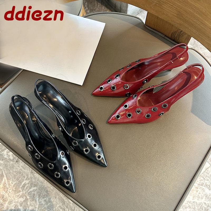 Fashion Big Size 43 Fashion Metal Women Pumps Heels Shoes New In 2025 Female Pointed Toe Footwear Party Ladies Thin High Heels Shoes