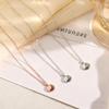 Lucky Letter Small Round Beads 18K Gold Plated Clavicle Chain Necklace - Fashionable Titanium Steel Jewelry