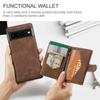 For Google Pixel 7 Pro 5G Case JEEHOOD J01 Retro Leather Phone Back Cover with Detachable Magnetic Card Holder