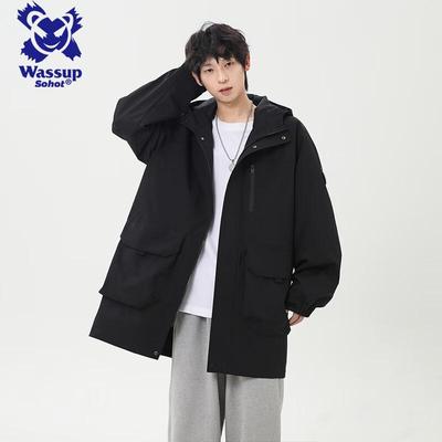 Wassup Sohot Men's Casual Windbreaker Jacket