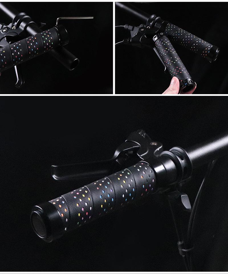 Anti-Slip Mountain Bike Handlebar Grips - Lock-On, Sweat-Absorbing Cycling Accessories with PU Material Tape
