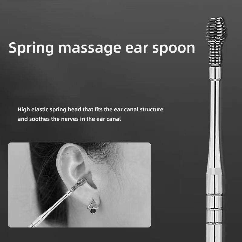 Ohrlöffel Ohrziehen aus Edelstahl Ohrpick-Anzug Kinder-Spiral-Ohrlöffel Erwachsenen-Ohrenreiniger
