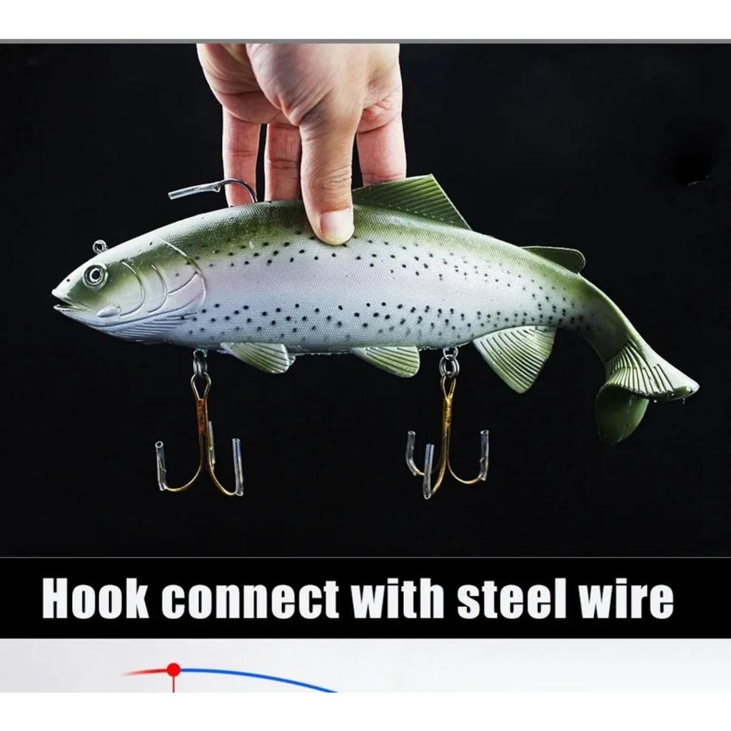 Soft Deep Sea Bait Trout Jig Head PVC Fishing Lures 135g 400g Swimming T Tail Silicone Lure Artificial Baits Swimbait Wobblers 260319