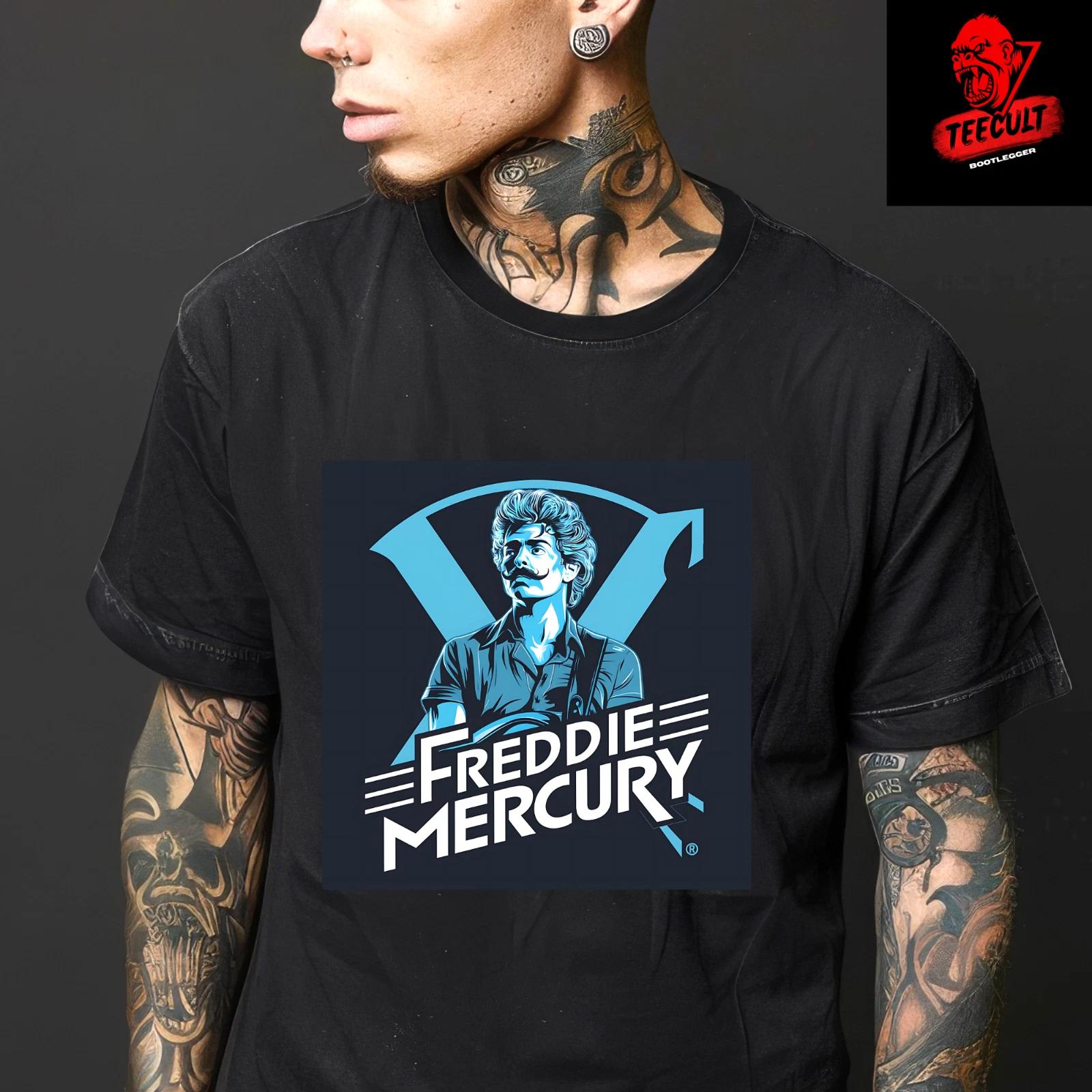 Men s and Women s T-shirts Freddie Mercury Classic Rock Band Unisex Cotton Premium XXXXL