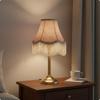 Lampshade Handmade Tassel Fringed Lamp Shade for Bedroom Green Dome Fringe