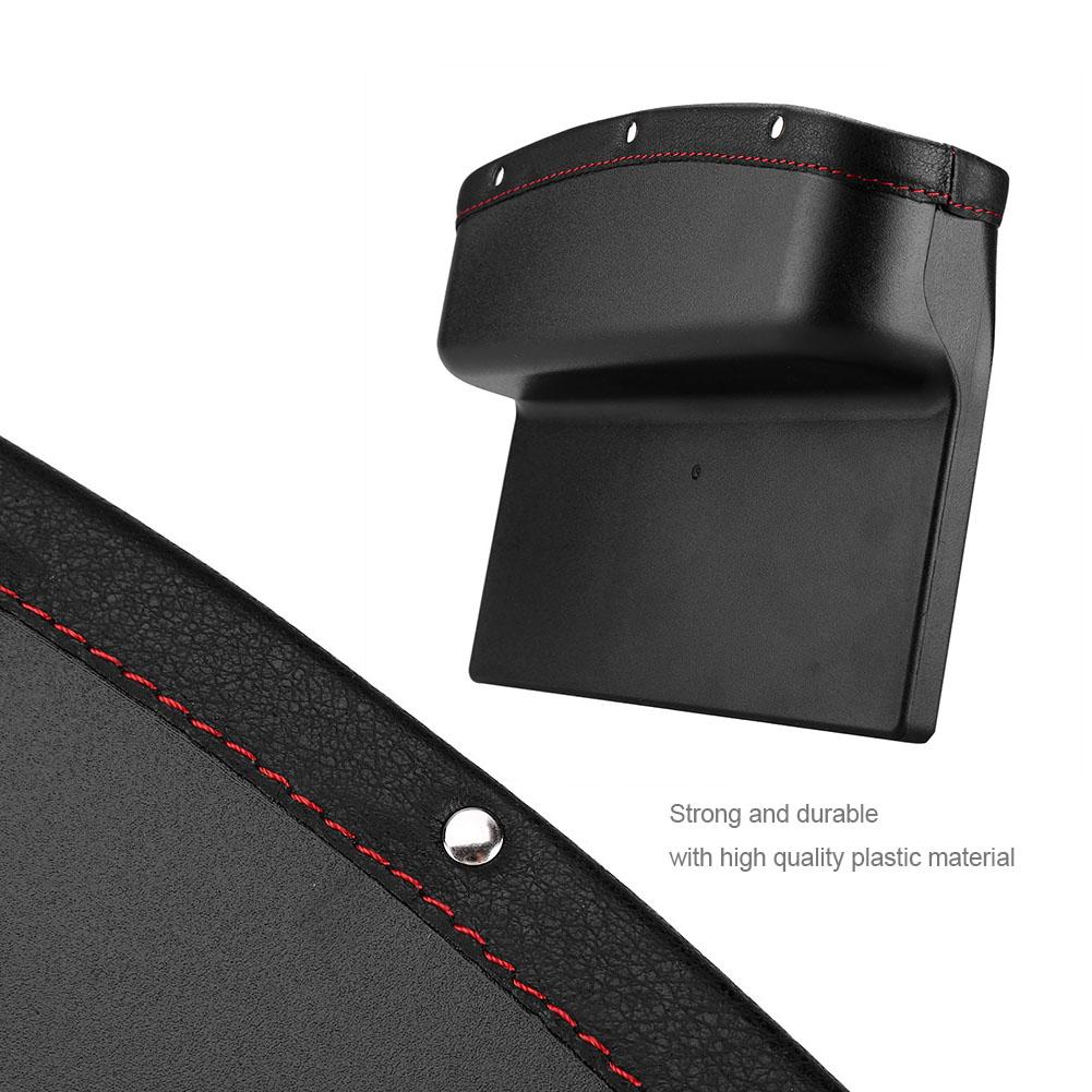 Auto Aufbewahrungsbox Auto Sitz Konsole Spalt Füllung Organizer Handy Karten Schlüsselhalter Box(Schwarz)