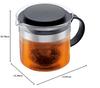 BODUM Bistro Nouveau Teapot, 1000ml, Black. Suitable for black tea, green tea, Chinese tea, herbal tea, and fruit tea. Includes plastic filter and gla