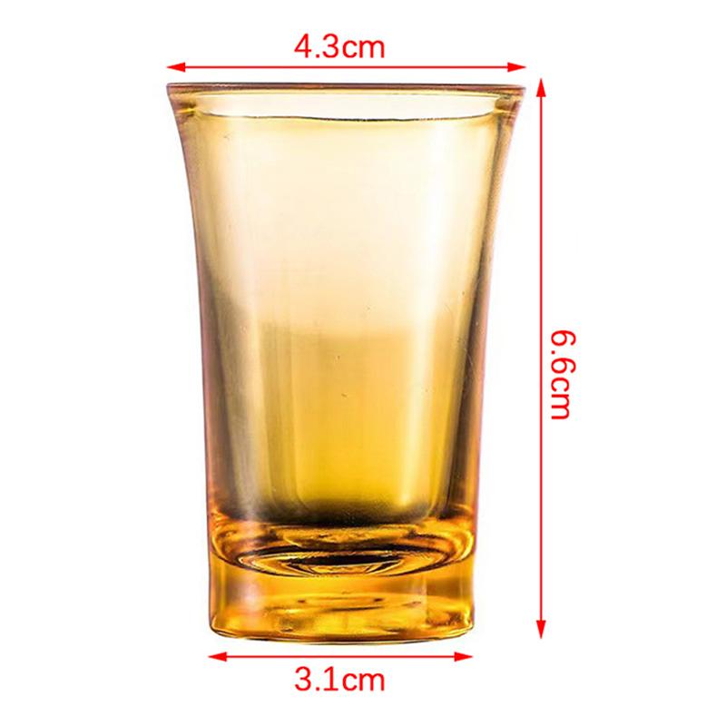 6 Pcs Transparent Color Shot Glass Acrylic Spirits Shot Cup Party Bar Club Drinking Tool Wedding Cocktail Pint Vodka Cups