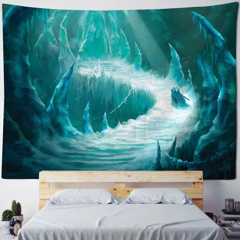 Cartoon Ocean Whale Pattern Tapestry Home Wall Decoration Tapestry Bedroom Living Room Tapestry