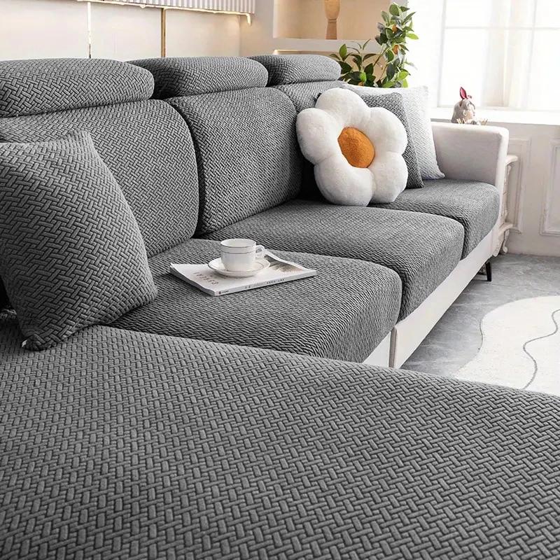 Thick Jacquard Sofa Seat Cushion Cover For Living Room Furniture Protector L-Shape Corner Sofa Cover Removable Seat Slipcovers