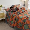 Class A Cotton Towel Blanket: 3-Layer Gauze, Yarn-Dyed Jacquard, 4-Seasons Bedspread, Air Conditioning Quilt, 3-Piece Set