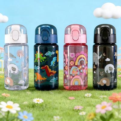 Children's Water Bottle for Summer Student Drinking Bottle Plastic 550ML Sports Water Bottle Portable Anti-fall and Leak Proof