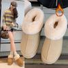 Women's Fur Mouth Large Size Soft Sole Winter Warm Fur Snow Boots Padded Lined Ankle Boots Non-Slip Hiking Casual Sports Cotton Boots