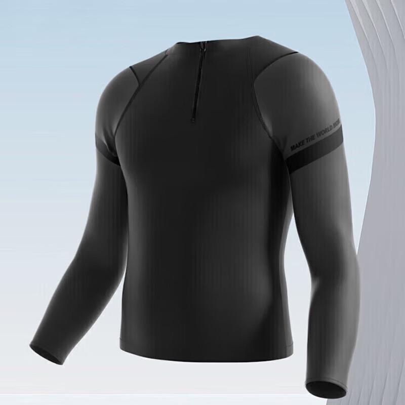 NHZHIW Men s Long Sleeve Gradient Print Surfing Swimsuit L