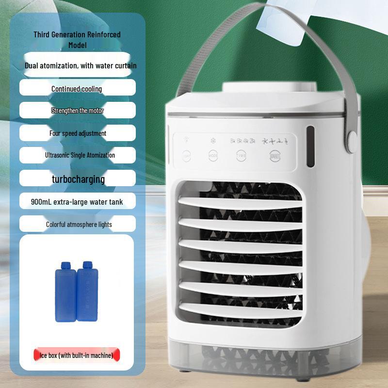 Portable USB Mini Air Conditioner Fan with Water Cooling and Spray