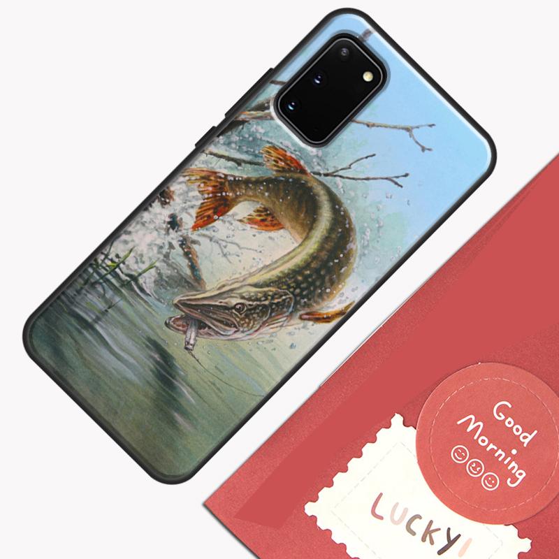 Pike Fish Fishing Bait Phone Case For Samsung Galaxy S24 S26 Ultra S20 S21 S22 S23 S25 Plus S10 S25 FE Cover Shell