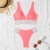 1011 new European and American sexy high-waisted split bikini women's swimsuit