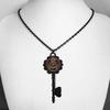 Cross-Border Gothic Hecate Goddess Black Glass Key Necklace