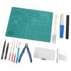 DIY Modeler Craft Tool Set Model Building Tweezers Ruler File Mat Kit for Model Fan