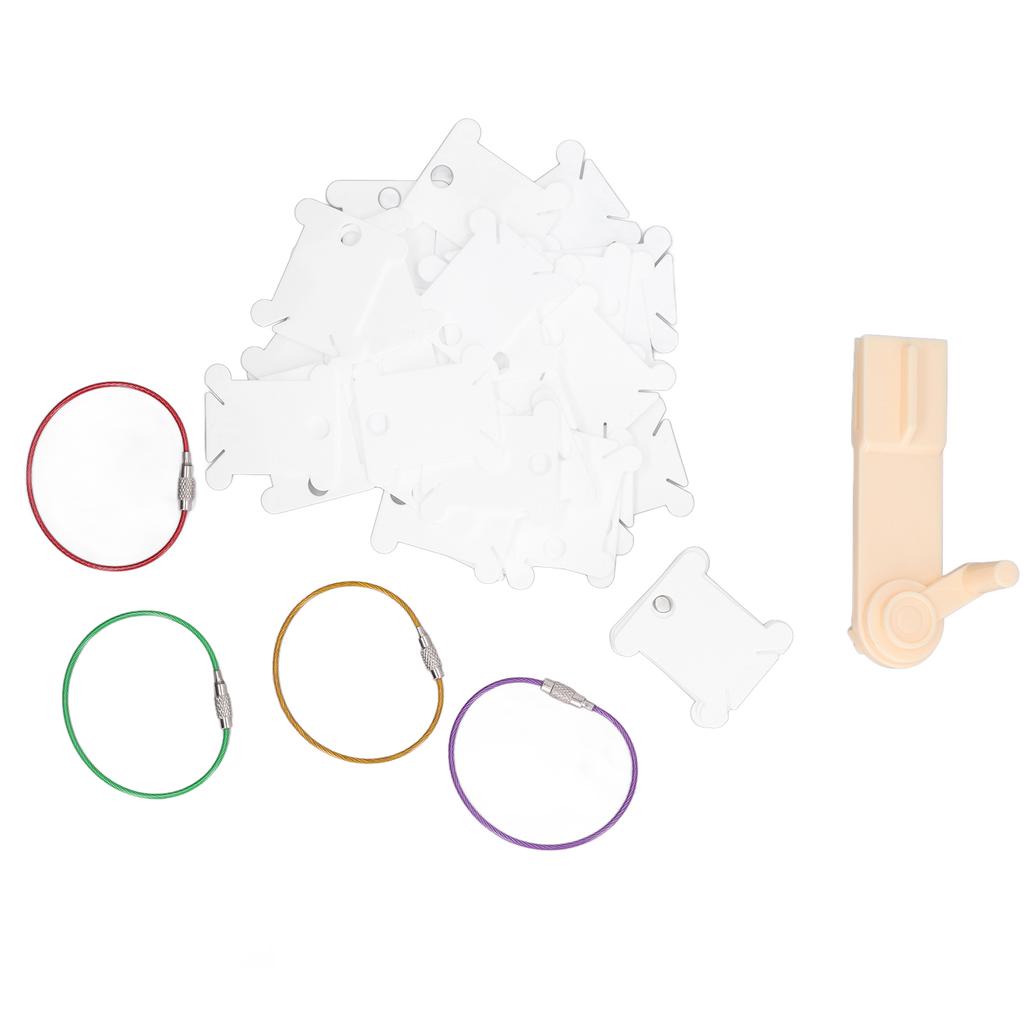 100pcs Plastic Floss Bobbins with Manual Bobbin Winder DIY Crafts Easy Storage Embroidery Bobbins for Needlework Sewing