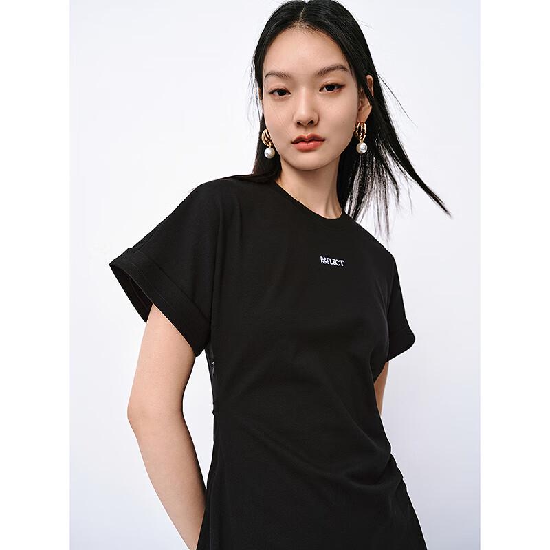 PEACEBIRD Women's Embroidered Irregular Hem Midi Dress