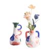 Ceramic Vase Living Room Decoration Creative Design Color Block Painted Niche Flower Ware Durable Best Durable Useful
