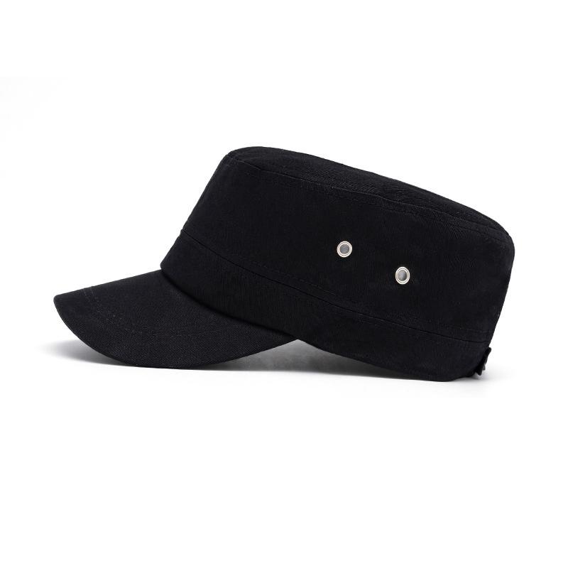 Men's Cotton Cap Solid Color Flat Cap Outdoor Sports Cap Sunscreen Cap