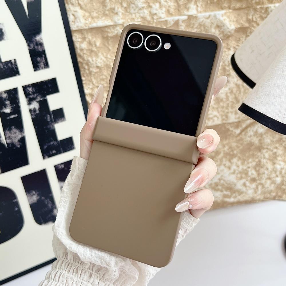 Gradient Double Color Matte Case for Samsung Galaxy Z Flip 7 6 5 4 3 flip7 ZFlip Hinge Protection Hard PC Shockproof Slim Cover