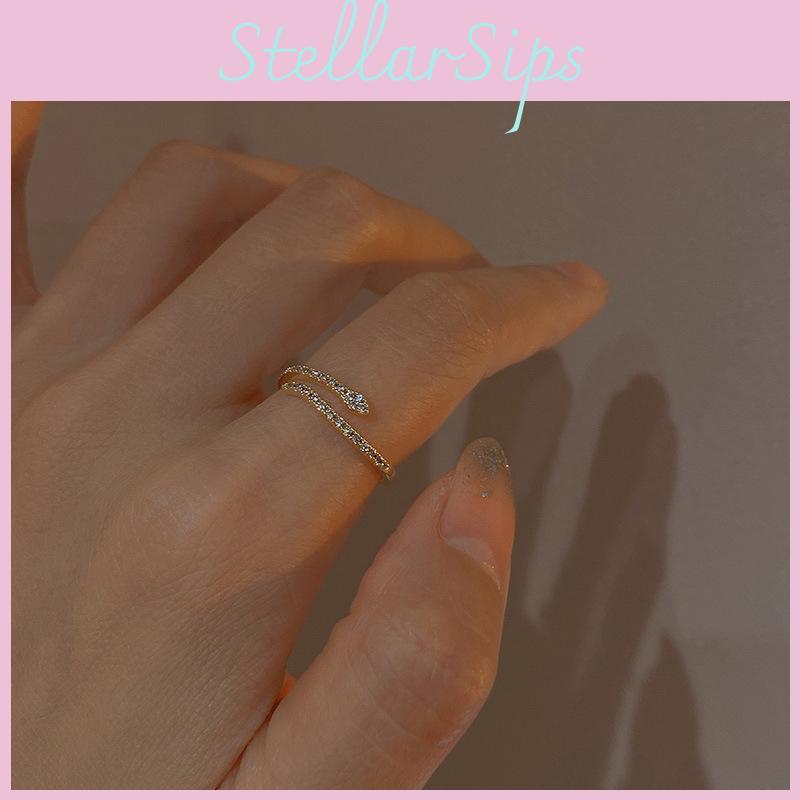 Stylish Adjustable Copper Finger Ring For Women Unique Geometric Design Chic And Trendy