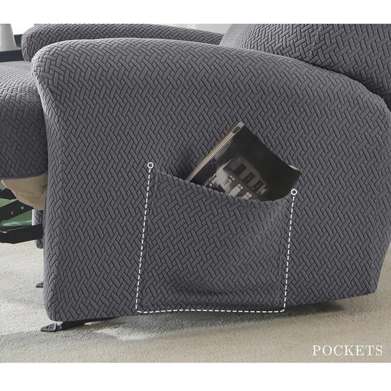 Knitted Recliner Cover Stretch Sofa Cover For Living Room Soft Lazy Boy Relax Armchair Covers
