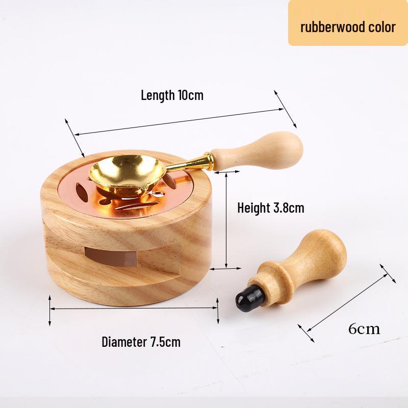 Wooden Sealing Wax Melting Furnace Set with Wax Pellets for Journals and Seals