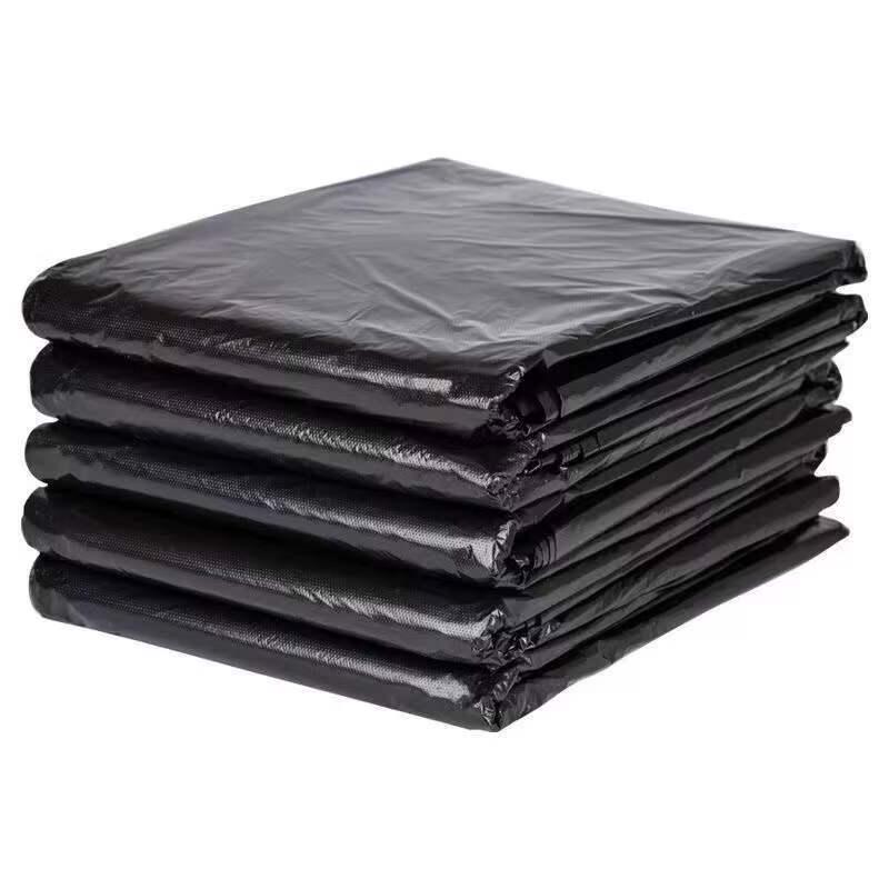 Huixiang Thickened Black Flat-Top Plastic Garbage Bags
