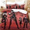 Anime Game Helltaker Bedding Set Printed Bed Set With Pillowcase Bed Duvet Cover Soft Queen King Size Bedclothes Home Boys Adult